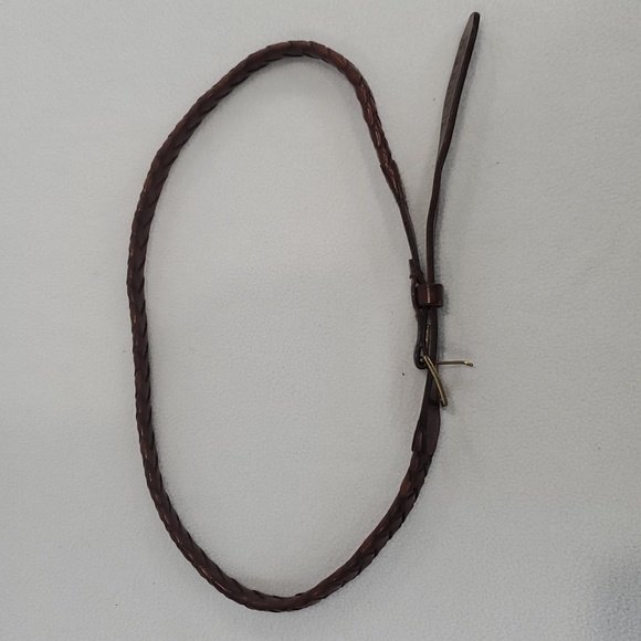 Ralph Lauren brown leather braided belt Size 32 1/2" - 35" - Picture 2 of 10